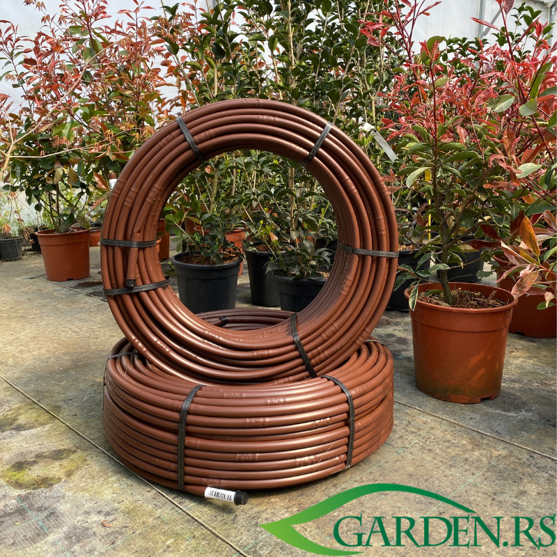 Crevo kap po kap - za nagibljene terene braon 100m